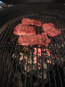 skirt steak on grill