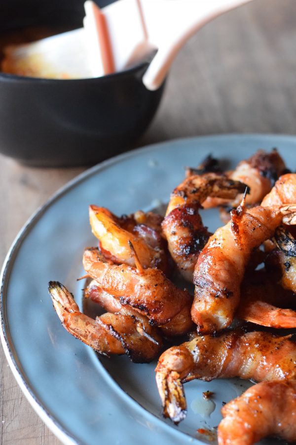 Glazing thai shrimp