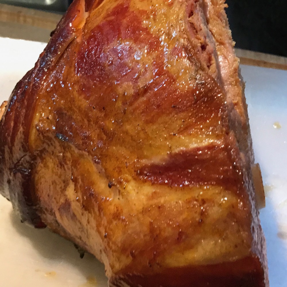 Smoked Ham with Jalapeño Peach Glaze Recipe - Melissa Cookston Staging