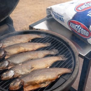 trout on grill