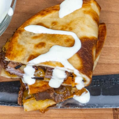 quesadilla with cream