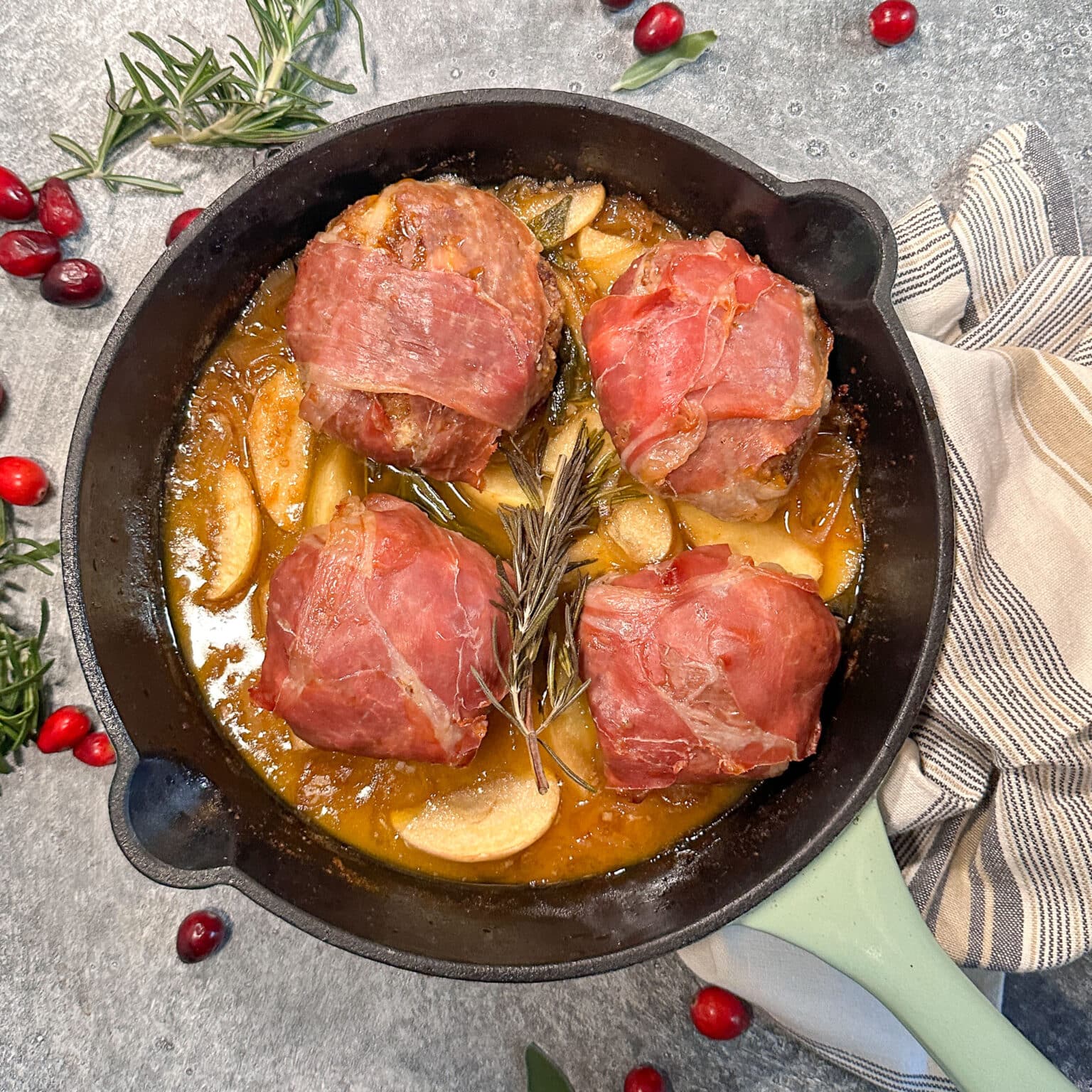 Crispy Prosciutto and Sausage Patties with Sage and Apples Melissa