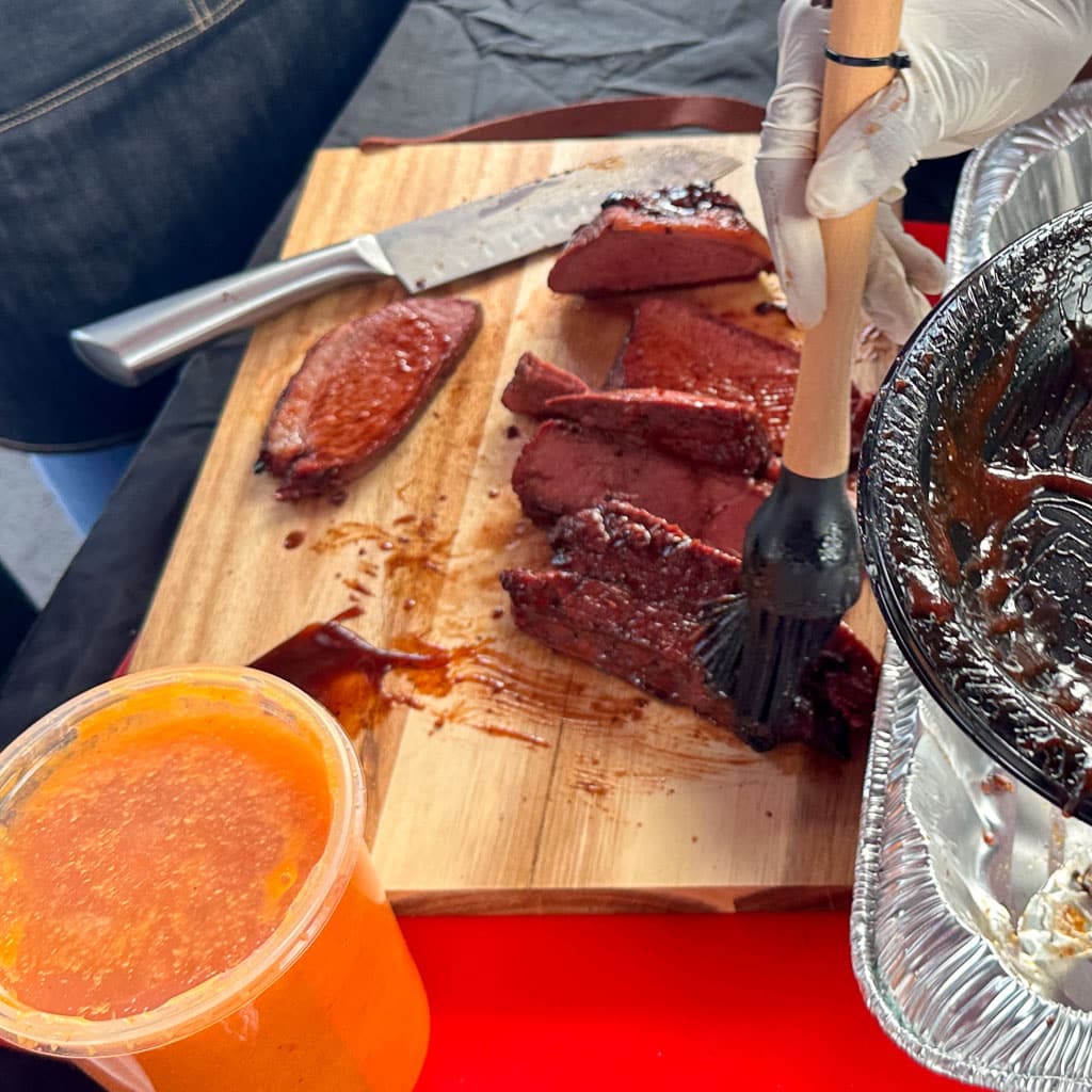 basting steak Melissa Cookston